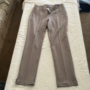NWT Chico’s Elastic-Waist Slim-Legged Taupe Ankle Trousers Size 12T